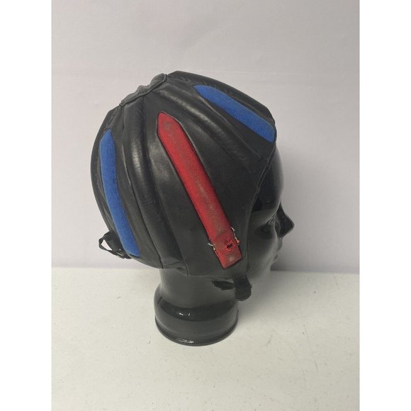 Vintage Leather Skull Hat Cap Helmet Hat Shoppe Custom Leather Hats USA Made - Picture 6 of 11